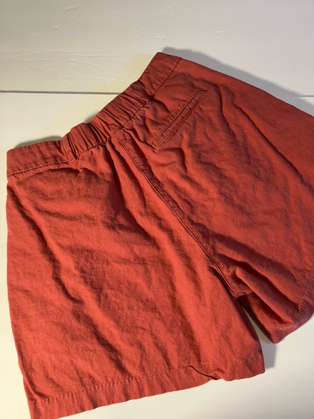 Old Navy Linen blend Coral Elastic Waist Shorts - Picture 2 of 4